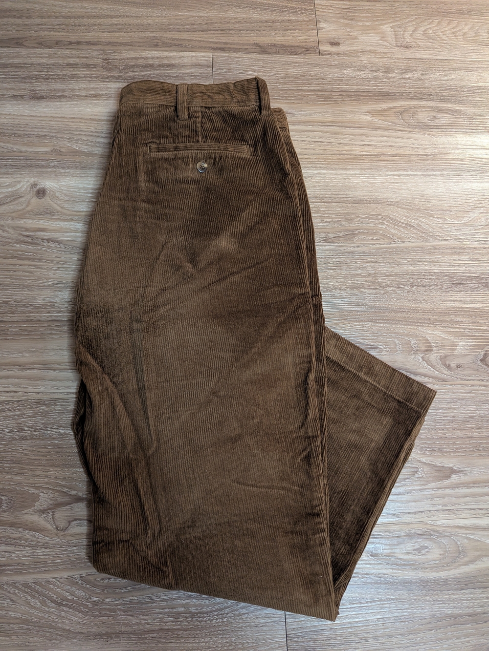 L.L. Bean Men's Chocolate Brown Corduroy Trousers 90s 38